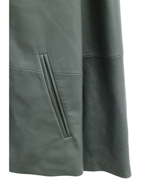 LOEWE（ロエベ）LOEWE (ロエベ) ラムレザージャケット モスグリーン サイズ:52の古着・服飾アイテム
