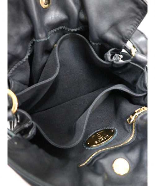 LOEWE（ロエベ）LOEWE (ロエベ) タッセルレザーショルダーバッグ ブラック フラメンコ30 011407の古着・服飾アイテム