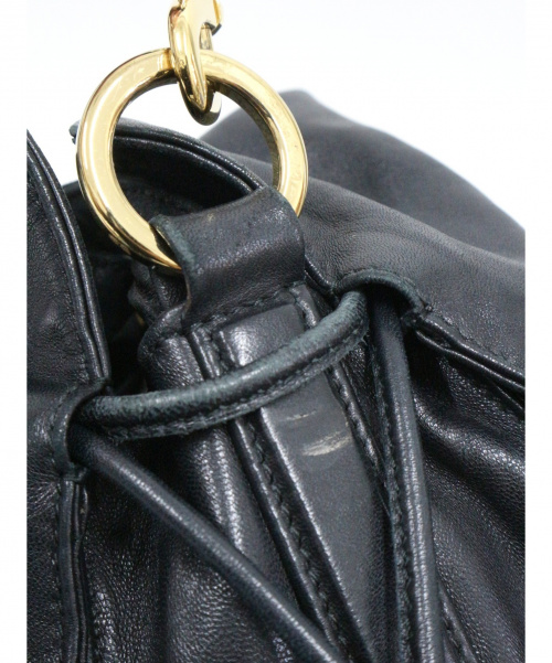 LOEWE（ロエベ）LOEWE (ロエベ) タッセルレザーショルダーバッグ ブラック フラメンコ30 011407の古着・服飾アイテム