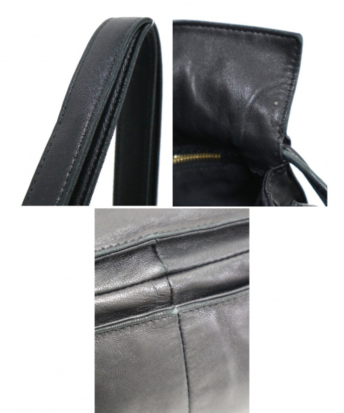 LOEWE（ロエベ）LOEWE (ロエベ) タッセルレザーショルダーバッグ ブラック フラメンコ30 011407の古着・服飾アイテム
