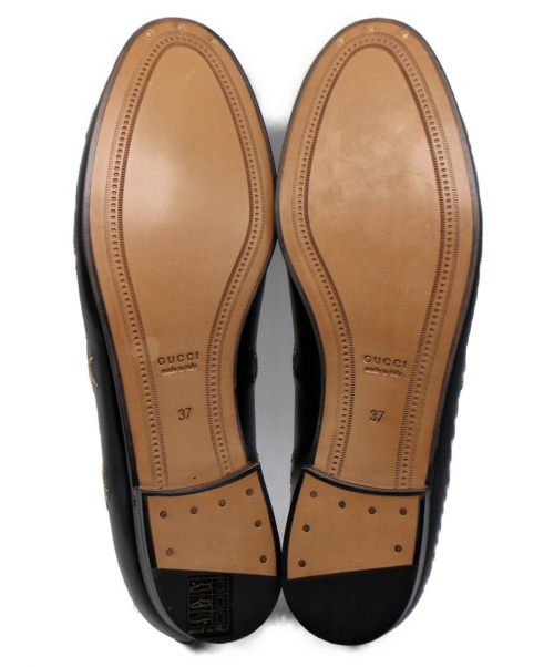 GUCCI（グッチ）GUCCI (グッチ) エンブロイダリービットローファー ブラック サイズ:37 505281の古着・服飾アイテム