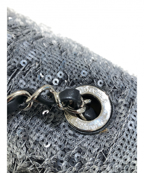 CHANEL（シャネル）CHANEL (シャネル) スパンコールチェーンショルダーバッグ グレー サイズ:32の古着・服飾アイテム