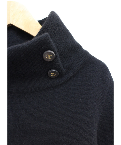 CHANEL（シャネル）CHANEL (シャネル) カシミヤハイネックニット ブラック サイズ:38の古着・服飾アイテム