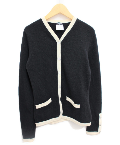 CHANEL（シャネル）CHANEL (シャネル) カシミヤカーディガン ブラック サイズ:36の古着・服飾アイテム