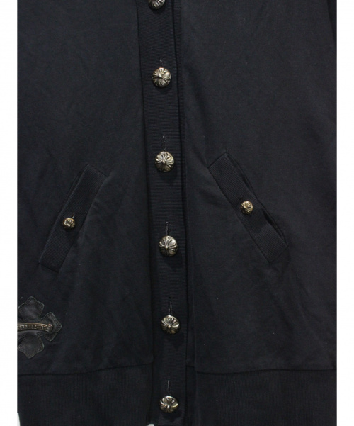 CHROME HEARTS（クロムハーツ）CHROME HEARTS (クロムハーツ) クロスボールカーディガン ブラック サイズ:Ｍの古着・服飾アイテム