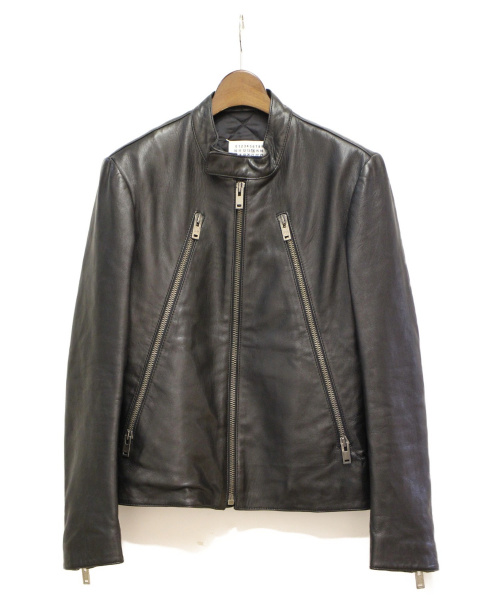 Maison Margiela（メゾンマルジェラ）Maison Margiela (メゾンマルジェラ) 八の字ライダースジャケット ブラック サイズ:44の古着・服飾アイテム