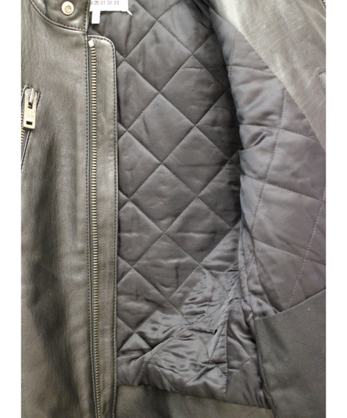 Maison Margiela（メゾンマルジェラ）Maison Margiela (メゾンマルジェラ) 八の字ライダースジャケット ブラック サイズ:44の古着・服飾アイテム