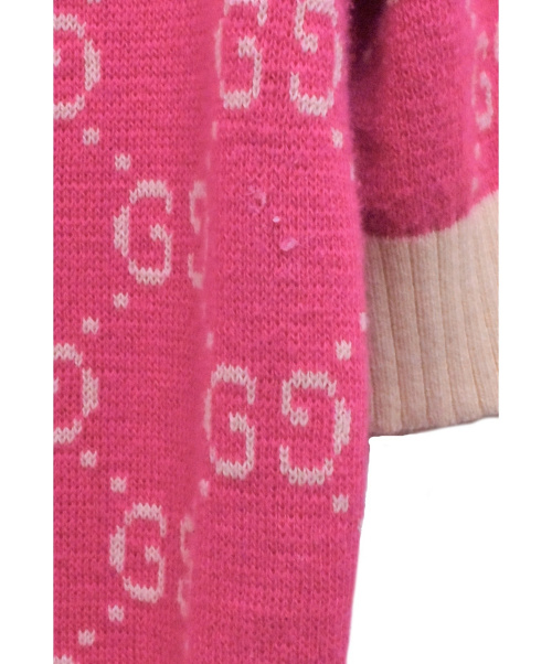 GUCCI（グッチ）GUCCI (グッチ) 19SS ショートスリーブニット ピンク サイズ:XSの古着・服飾アイテム