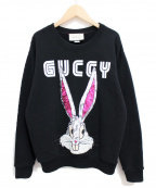 GUCCIグッチ）の古着「クルーネックスウェット」｜ブラック