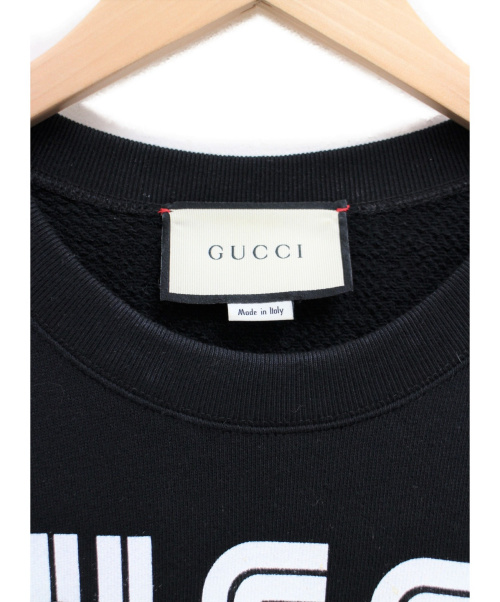 GUCCI（グッチ）GUCCI (グッチ) クルーネックスウェット ブラック サイズ:XXSの古着・服飾アイテム
