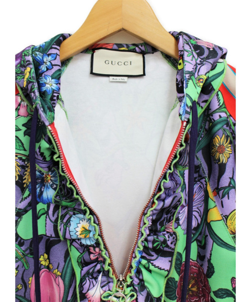 GUCCI（グッチ）GUCCI (グッチ) フラワープリントフーディードレス サイズ:XXSの古着・服飾アイテム
