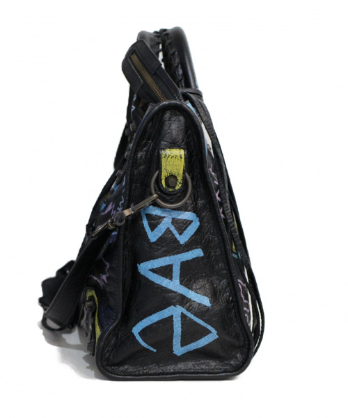 BALENCIAGA（バレンシアガ）BALENCIAGA (バレンシアガ) Graffiti Classic City ブラック×ピンク サイズ:-の古着・服飾アイテム