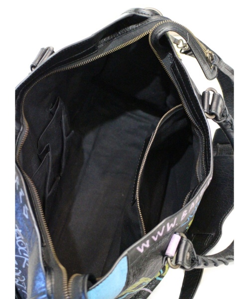 BALENCIAGA（バレンシアガ）BALENCIAGA (バレンシアガ) Graffiti Classic City ブラック×ピンク サイズ:-の古着・服飾アイテム