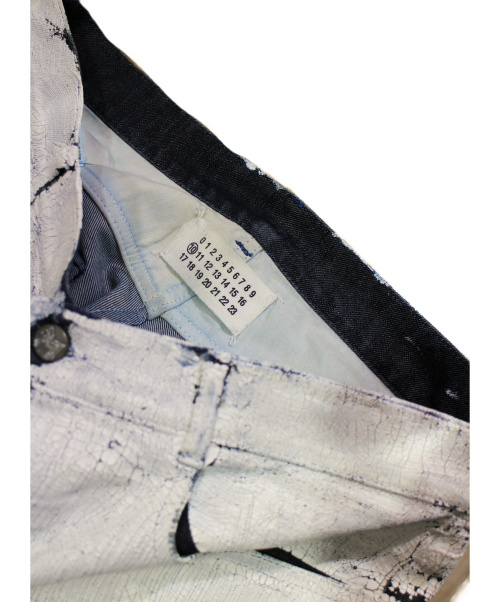 Maison Margiela（メゾンマルジェラ）Maison Margiela (メゾン マルジェラ) ペンキコーティングデニムパンツ インディゴ×ホワイト サイズ:48の古着・服飾アイテム