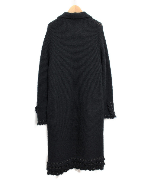CHANEL（シャネル）CHANEL (シャネル) ローゲージニットコート ブラック サイズ:38の古着・服飾アイテム