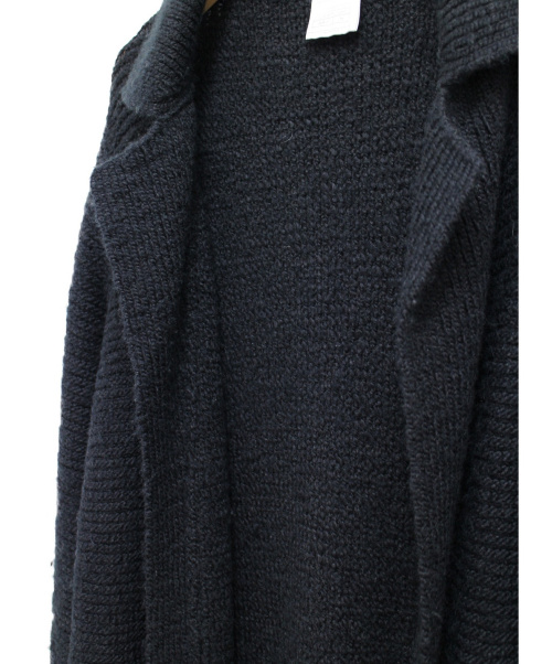 CHANEL（シャネル）CHANEL (シャネル) ローゲージニットコート ブラック サイズ:38の古着・服飾アイテム