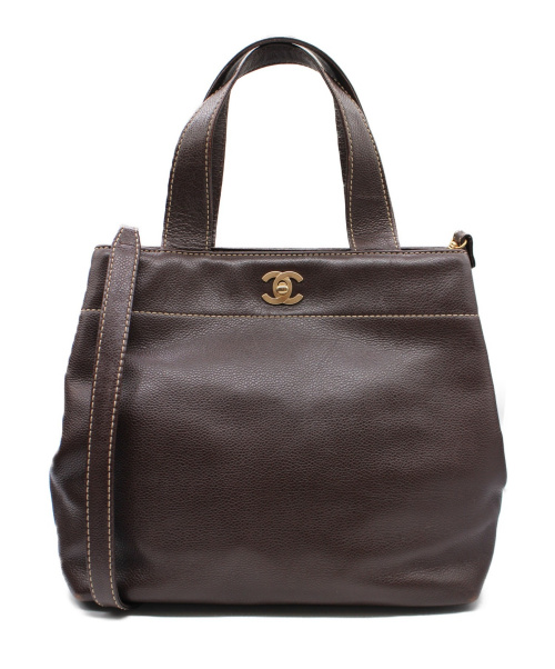 CHANEL（シャネル）CHANEL (シャネル) 2WAYショルダーバッグ ブラウン サイズ:- 6848590の古着・服飾アイテム