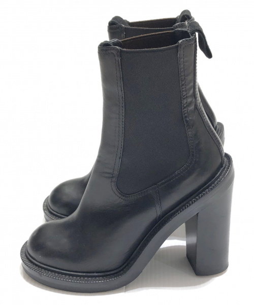 CELINE（セリーヌ）CELINE (セリーヌ) チャンキーヒールサイドゴアブーツ ブラック サイズ:36 1/2の古着・服飾アイテム