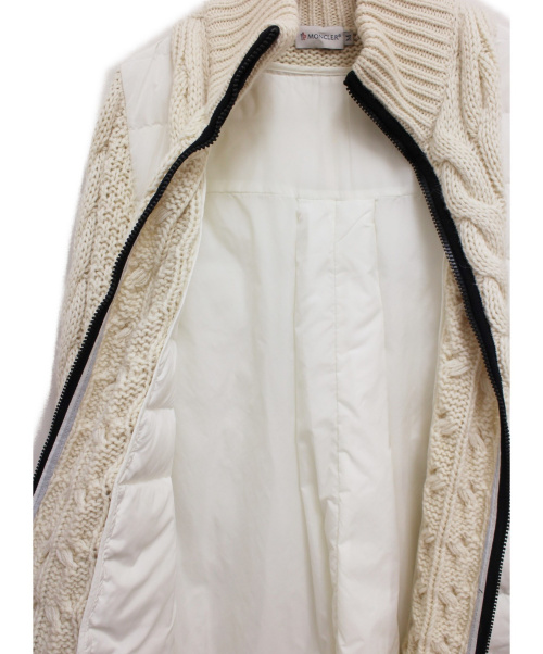 MONCLER（モンクレール）MONCLER (モンクレール) MAGLIONE TRICOT CARDIGAN アイボリー サイズ:Mの古着・服飾アイテム