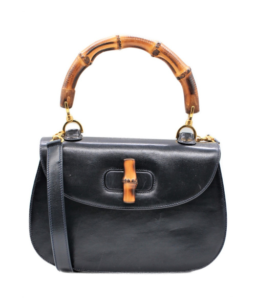 GUCCI（グッチ）GUCCI (グッチ) バンブー2WAYショルダーバッグ ブラック サイズ:- 000 1227 0633の古着・服飾アイテム