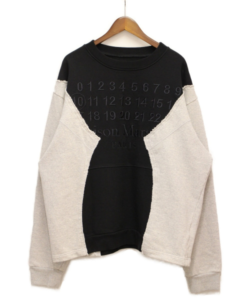 Maison Margiela（メゾンマルジェラ）Maison Margiela (メゾンマルジェラ) 20SS 再構築カレンダークルーネック ブラック×グレー サイズ:48の古着・服飾アイテム