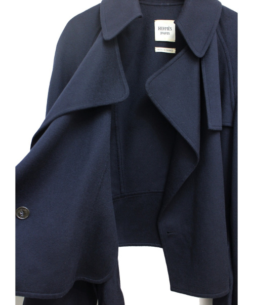 HERMES（エルメス）HERMES (エルメス) カシミヤショートジャケット ネイビー サイズ:34の古着・服飾アイテム