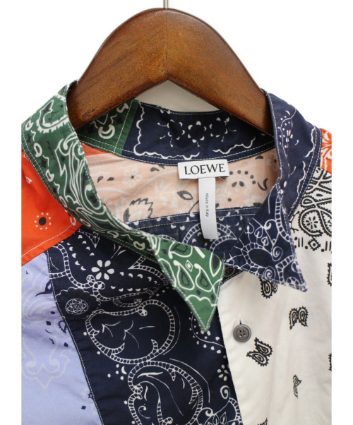 LOEWE（ロエベ）LOEWE (ロエベ) 19SS 再構築バンダナシャツ マルチカラー サイズ:Mの古着・服飾アイテム