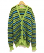MARNIマルニ）の古着「19AW ストライプニットカーディガン」｜グリーン