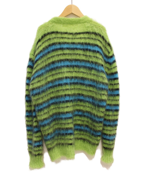 MARNI（マルニ）MARNI (マルニ) 19AW ストライプニットカーディガン グリーン サイズ:40の古着・服飾アイテム