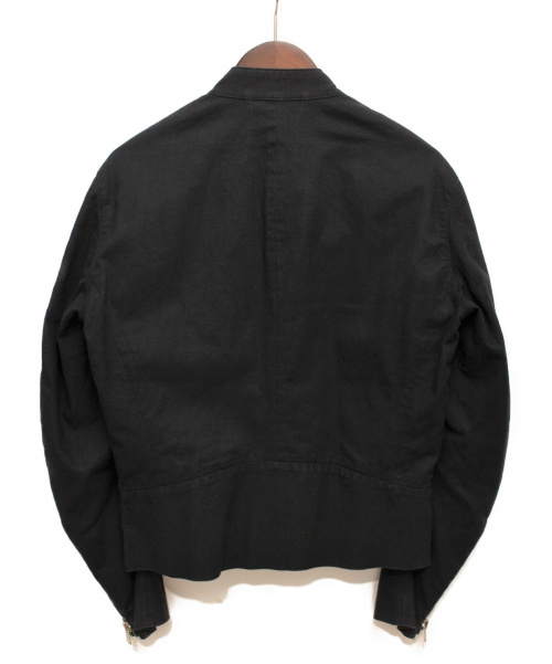 Maison Margiela（メゾンマルジェラ）Maison Margiela (メゾンマルジェラ) ハの字コットンライダースジャケット ネイビー サイズ:44の古着・服飾アイテム