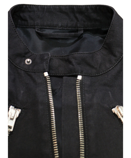 Maison Margiela（メゾンマルジェラ）Maison Margiela (メゾンマルジェラ) ハの字コットンライダースジャケット ネイビー サイズ:44の古着・服飾アイテム