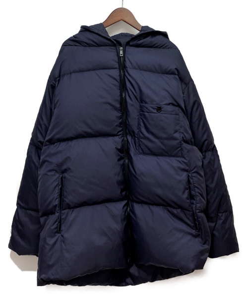 JIL SANDER（ジルサンダー）JIL SANDER (ジルサンダー) フーデットダウンジャケット ネイビー サイズ:50の古着・服飾アイテム
