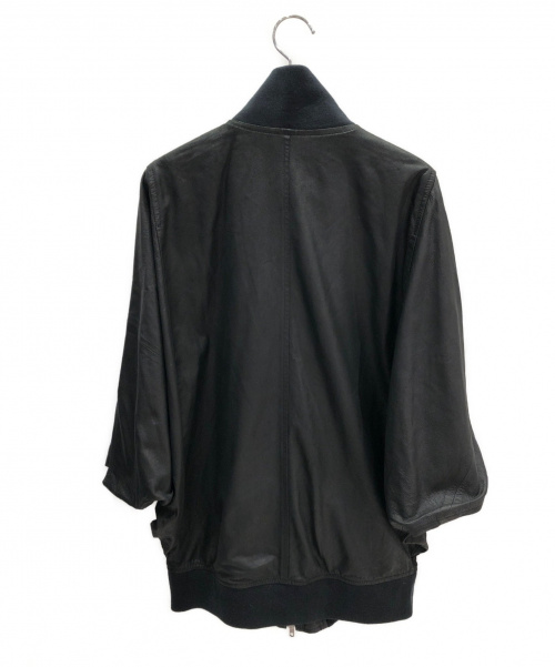 Maison Margiela（メゾンマルジェラ）Maison Margiela (メゾンマルジェラ) ドルマンスリーブレザーブルゾン ブラック サイズ:42 羊革の古着・服飾アイテム