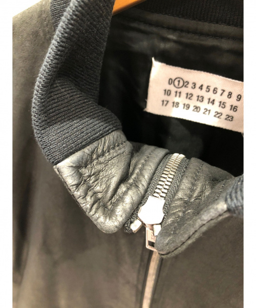 Maison Margiela（メゾンマルジェラ）Maison Margiela (メゾンマルジェラ) ドルマンスリーブレザーブルゾン ブラック サイズ:42 羊革の古着・服飾アイテム