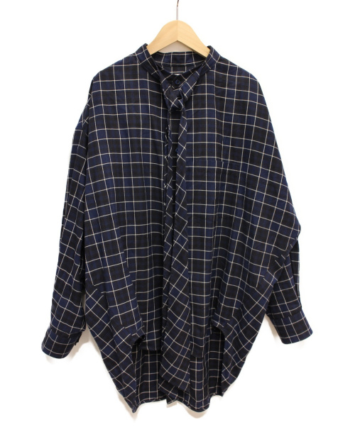 BALENCIAGA（バレンシアガ）BALENCIAGA (バレンシアガ) New Swing Shirt ネイビー サイズ:34の古着・服飾アイテム