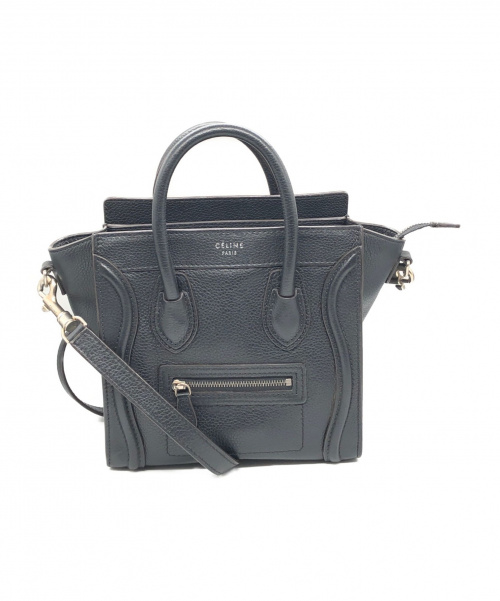 CELINE（セリーヌ）CELINE (セリーヌ) ラゲージナノショッパー ブラック サイズ:ナノ ナノショッパー S-MM-0134/S-CT-0124の古着・服飾アイテム