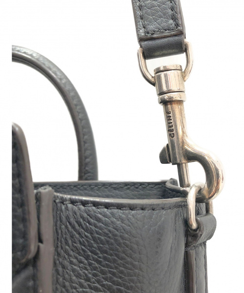 CELINE（セリーヌ）CELINE (セリーヌ) ラゲージナノショッパー ブラック サイズ:ナノ ナノショッパー S-MM-0134/S-CT-0124の古着・服飾アイテム