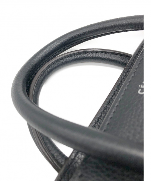 CELINE（セリーヌ）CELINE (セリーヌ) ラゲージナノショッパー ブラック サイズ:ナノ ナノショッパー S-MM-0134/S-CT-0124の古着・服飾アイテム