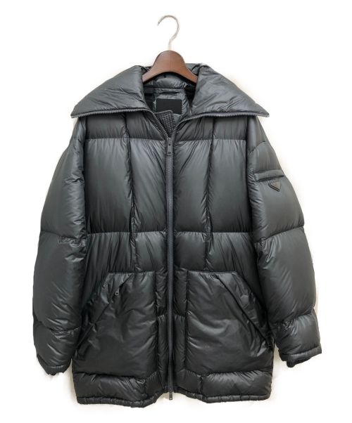 PRADA（プラダ）PRADA (プラダ) オーバーサイズダウンコート グレー サイズ:XSの古着・服飾アイテム