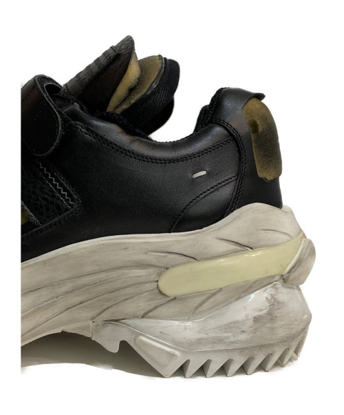 Maison Margiela（メゾンマルジェラ）Maison Margiela (メゾンマルジェラ) Low Top Retro Sneakers ブラック×ホワイト サイズ:44の古着・服飾アイテム