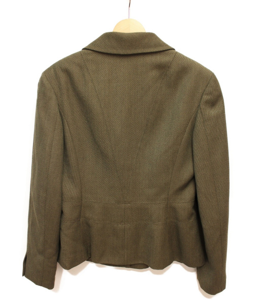 CHANEL（シャネル）CHANEL (シャネル) 切替ジャケット カーキ サイズ:40の古着・服飾アイテム