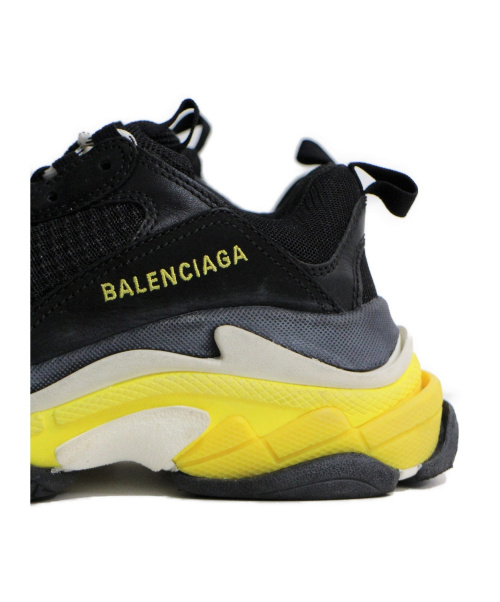 BALENCIAGA（バレンシアガ）BALENCIAGA (バレンシアガ) Triple S ブラック×イエロー サイズ:24 triple Sの古着・服飾アイテム