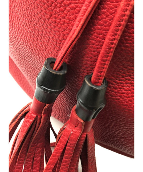 GUCCI（グッチ）GUCCI (グッチ) 巾着ショルダーバッグ レッド サイズ:- 354472 486628の古着・服飾アイテム