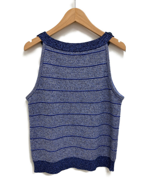 CHANEL（シャネル）CHANEL (シャネル) ラメタンクトップ ネイビー サイズ:38の古着・服飾アイテム