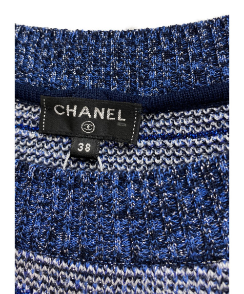 CHANEL（シャネル）CHANEL (シャネル) ラメタンクトップ ネイビー サイズ:38の古着・服飾アイテム