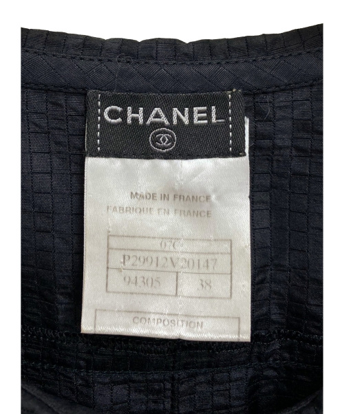 CHANEL（シャネル）CHANEL (シャネル) ノースリーブブラウス ブラック サイズ:38の古着・服飾アイテム