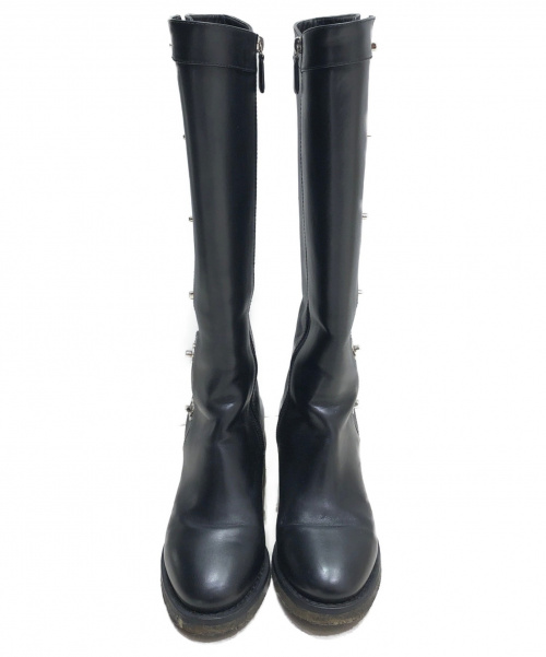 CHANEL（シャネル）CHANEL (シャネル) ターンロックココマークロングブーツ ブラック サイズ:35C G31202の古着・服飾アイテム