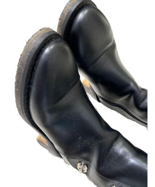 CHANEL（シャネル）CHANEL (シャネル) ターンロックココマークロングブーツ ブラック サイズ:35C G31202の古着・服飾アイテム