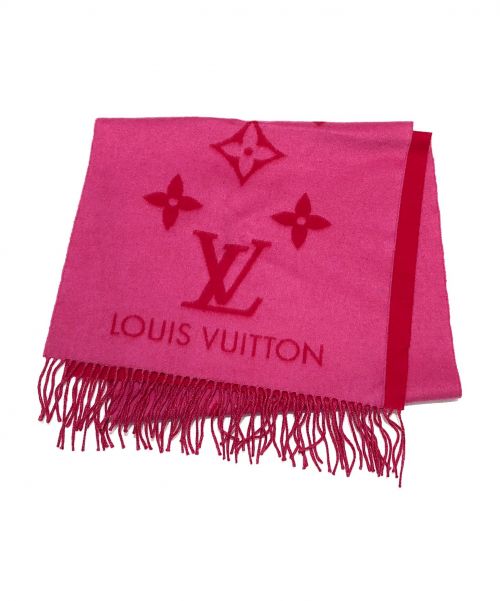 LOUIS VUITTON（ルイ ヴィトン）LOUIS VUITTON (ルイ ヴィトン) エシャルプ・レイキャビック マフラー レッド×ピンク サイズ:-の古着・服飾アイテム