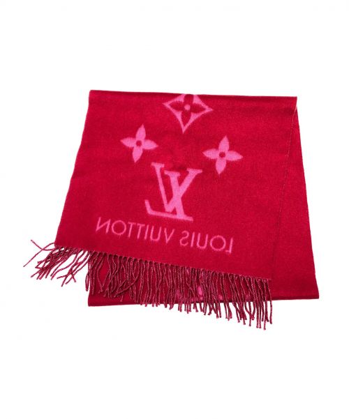LOUIS VUITTON（ルイ ヴィトン）LOUIS VUITTON (ルイ ヴィトン) エシャルプ・レイキャビック マフラー レッド×ピンク サイズ:-の古着・服飾アイテム